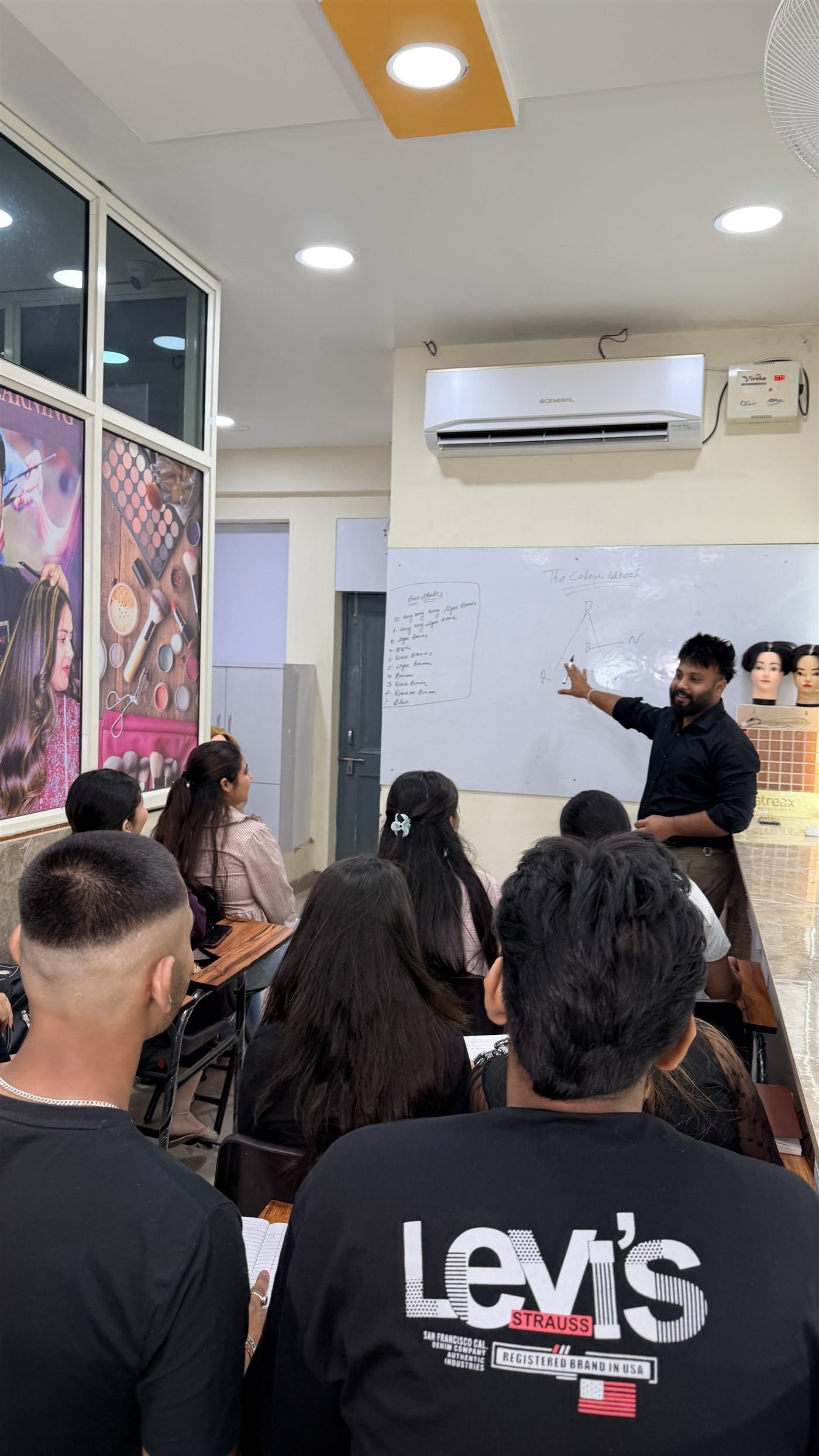 Professional beauty training class